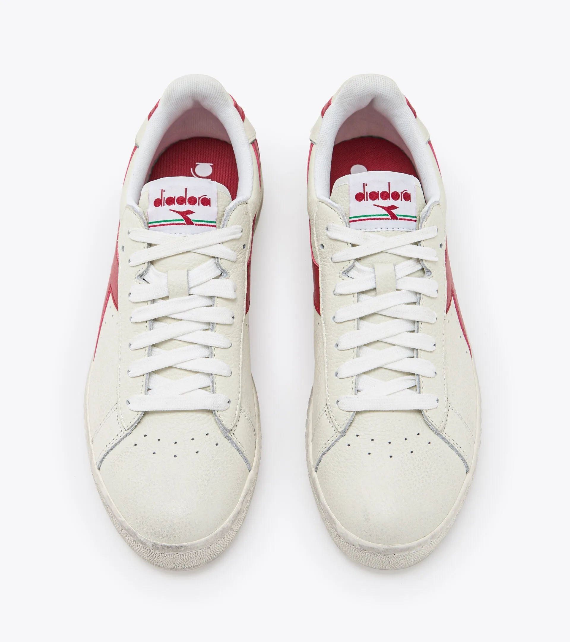 DIADORA | SNEAKERS UNISEX | GAME L LOW WAXED WHITE & RED PEPPER | BLANCO