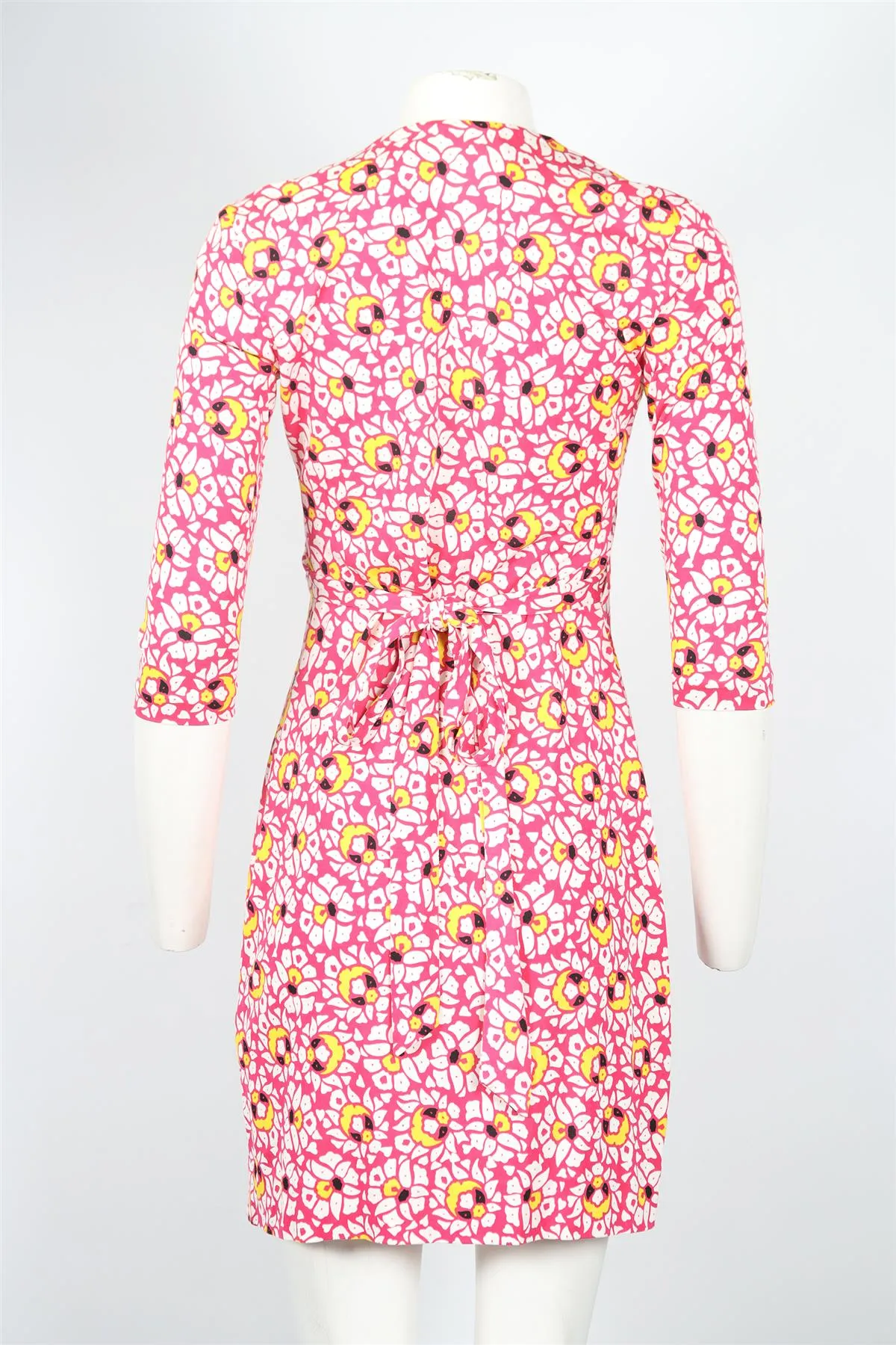 DIANE VON FURSTENBURG JERSEY MINI WRAP DRESS XSMALL