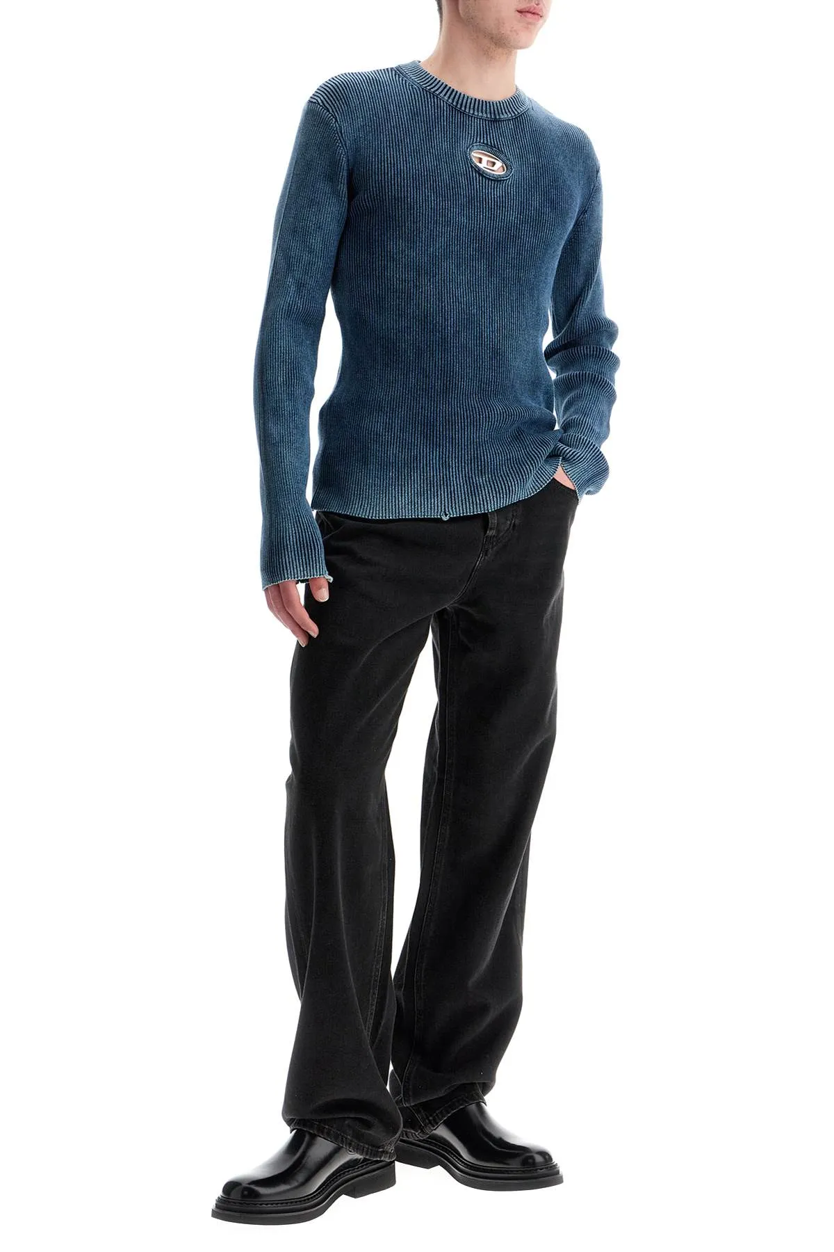 Diesel D Macro Black Wide Leg Jeans