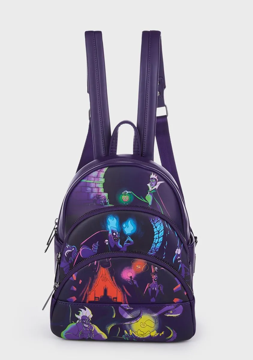 Disney Villains Triple Pocket Mini Backpack-