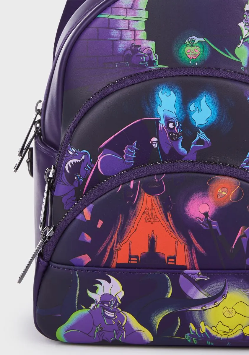 Disney Villains Triple Pocket Mini Backpack-