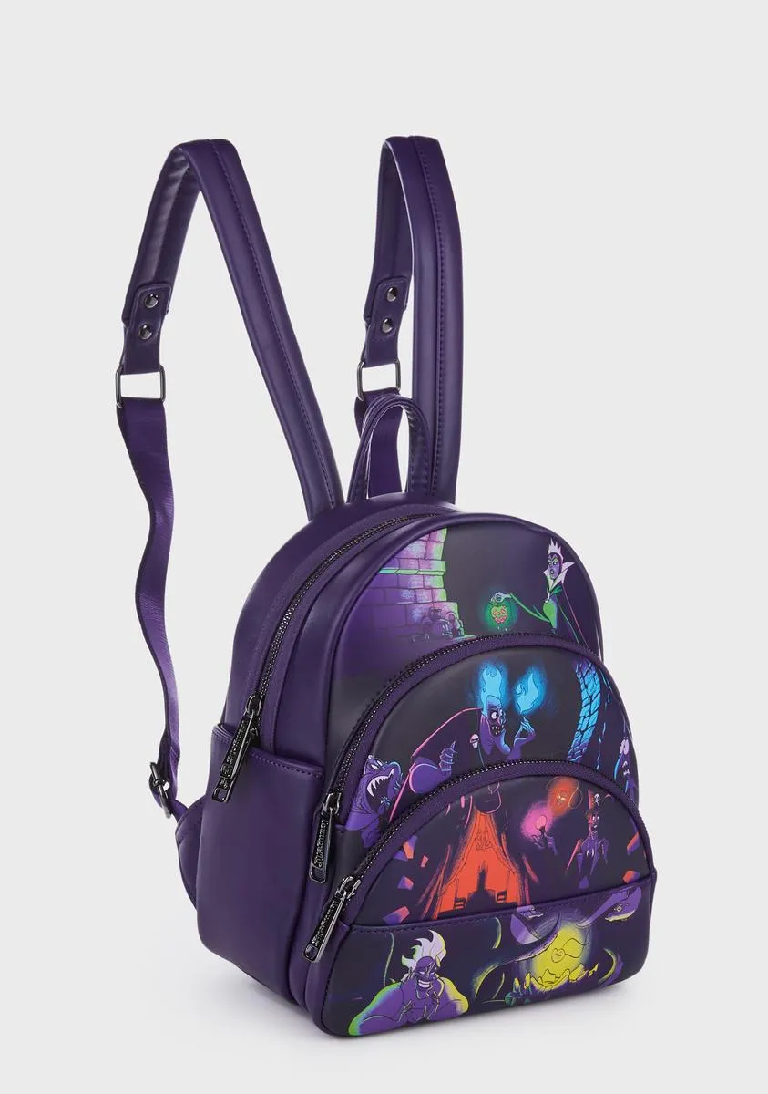 Disney Villains Triple Pocket Mini Backpack-