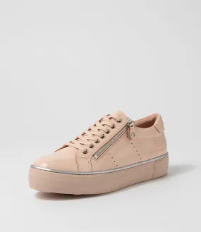 DJANGO & JULIETTE Froggy Pale Pink Nude Patent Leather Sneakers