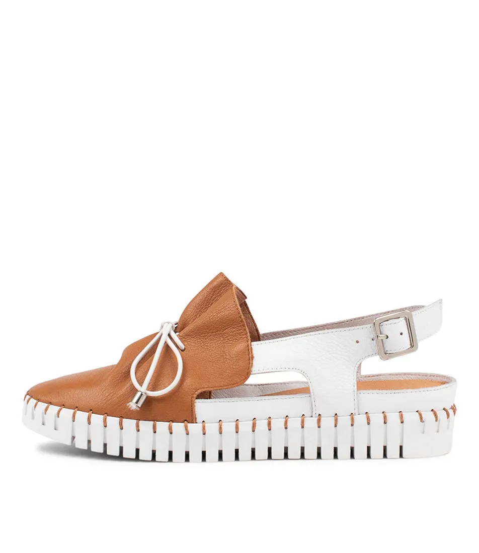 DJANGO & JULIETTE Harry Dark Tan Leather Sneakers
