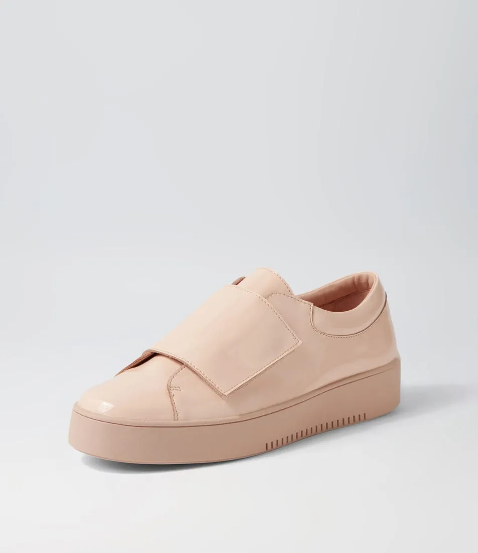 DJANGO & JULIETTE Locks Pale Pink Nude Patent Leather Sneakers