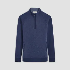 Double Sided Pique/Heather Quarter Zip Pullover