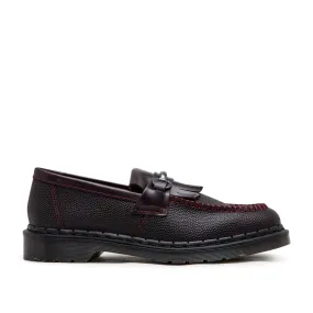 Dr. Martens Adrian Snaffle Pebble Grain Leather Kiltie Loafer (Dark Red)