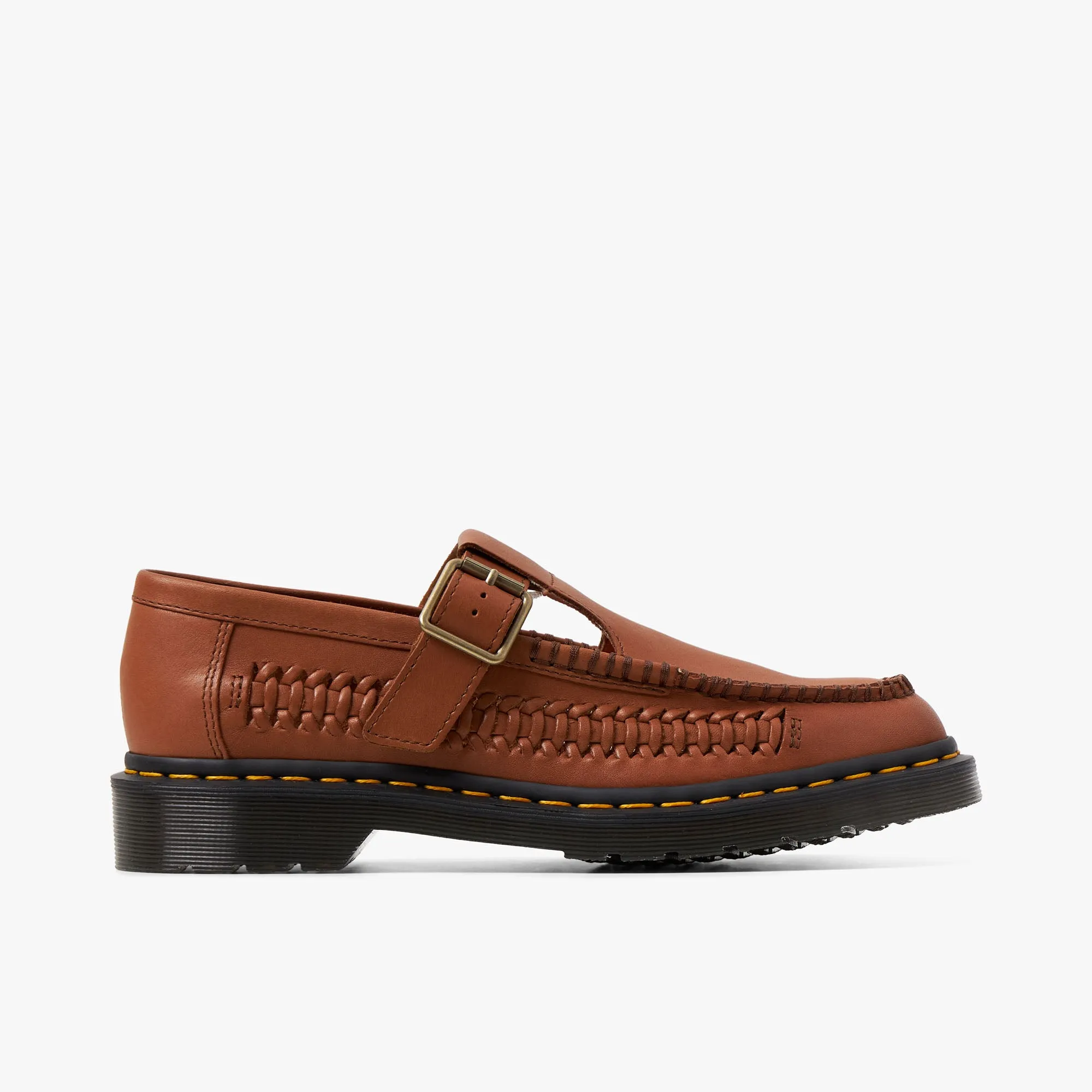 Dr Martens Adrian T-Bar Mary Jane Woven / Saddle Tan