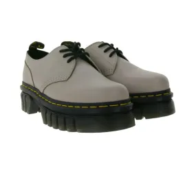 Dr. Martens Audrick chaussures basses en cuir véritable pour femme, demi-chaussures robustes 27147348 Taupe