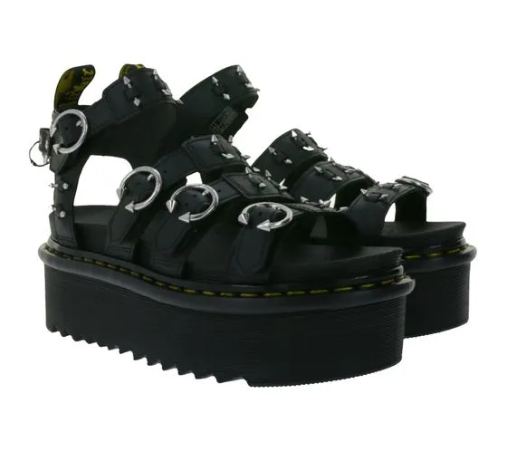 Dr. Martens Blaire Quad Athena Sandale plateforme à bride pour femme, chaussures style gladiateur avec clous et œillets 31533001