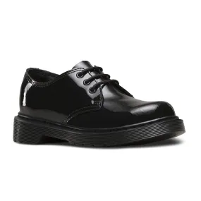 Dr Martens Junior Everley Black Patent Lace Up Shoe