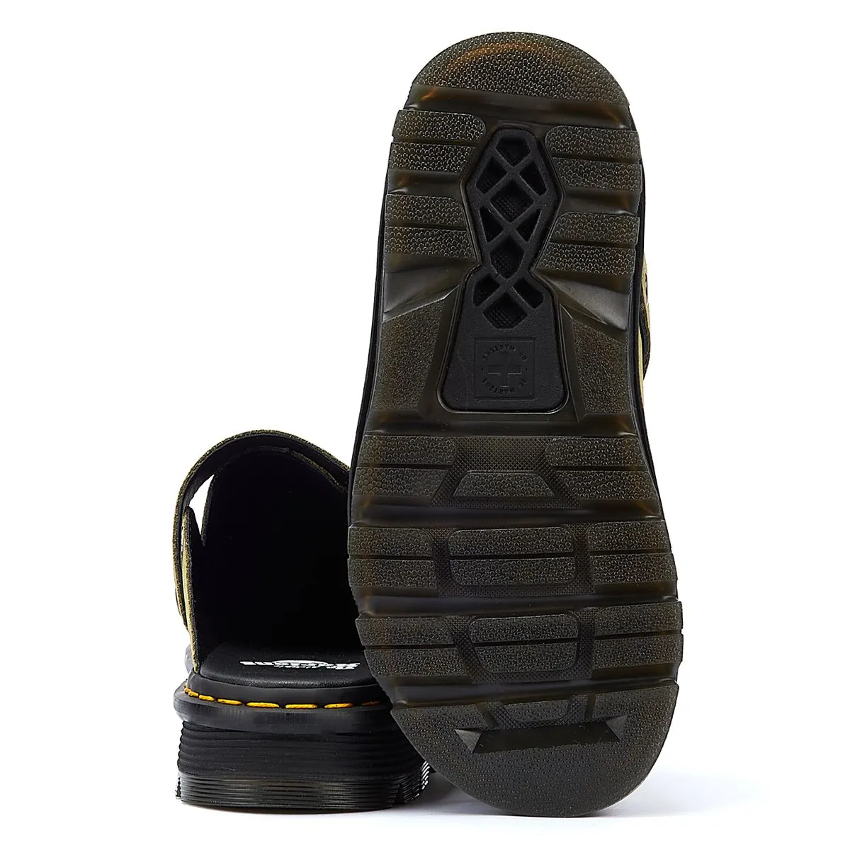 Dr. Martens Zebzag EH Suede Muted Olive Mule