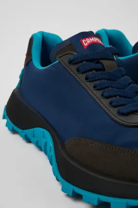 Drift Trail VIBRAM Blue recycled PET and nubuck sneakers for women