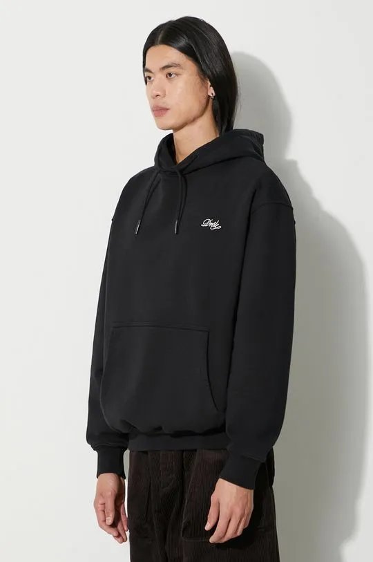 Drôle de Monsieur cotton sweatshirt Le Hoodie Drôle men's black color C-HO136-CO053-BL