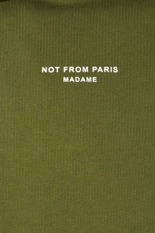 Drôle de Monsieur cotton sweatshirt Le Hoodie Slogan men's green color hooded smooth D-HO153-CO127-KK