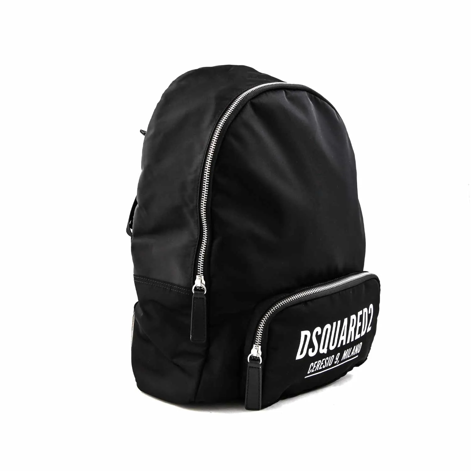 Dsquared2 Unisex Black Backpack With White Logo