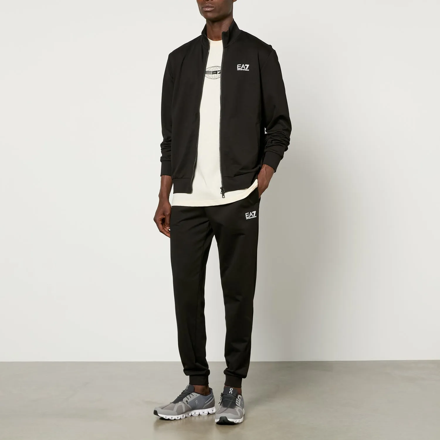 EA7 Core Identity Cotton-Jersey Tracksuit