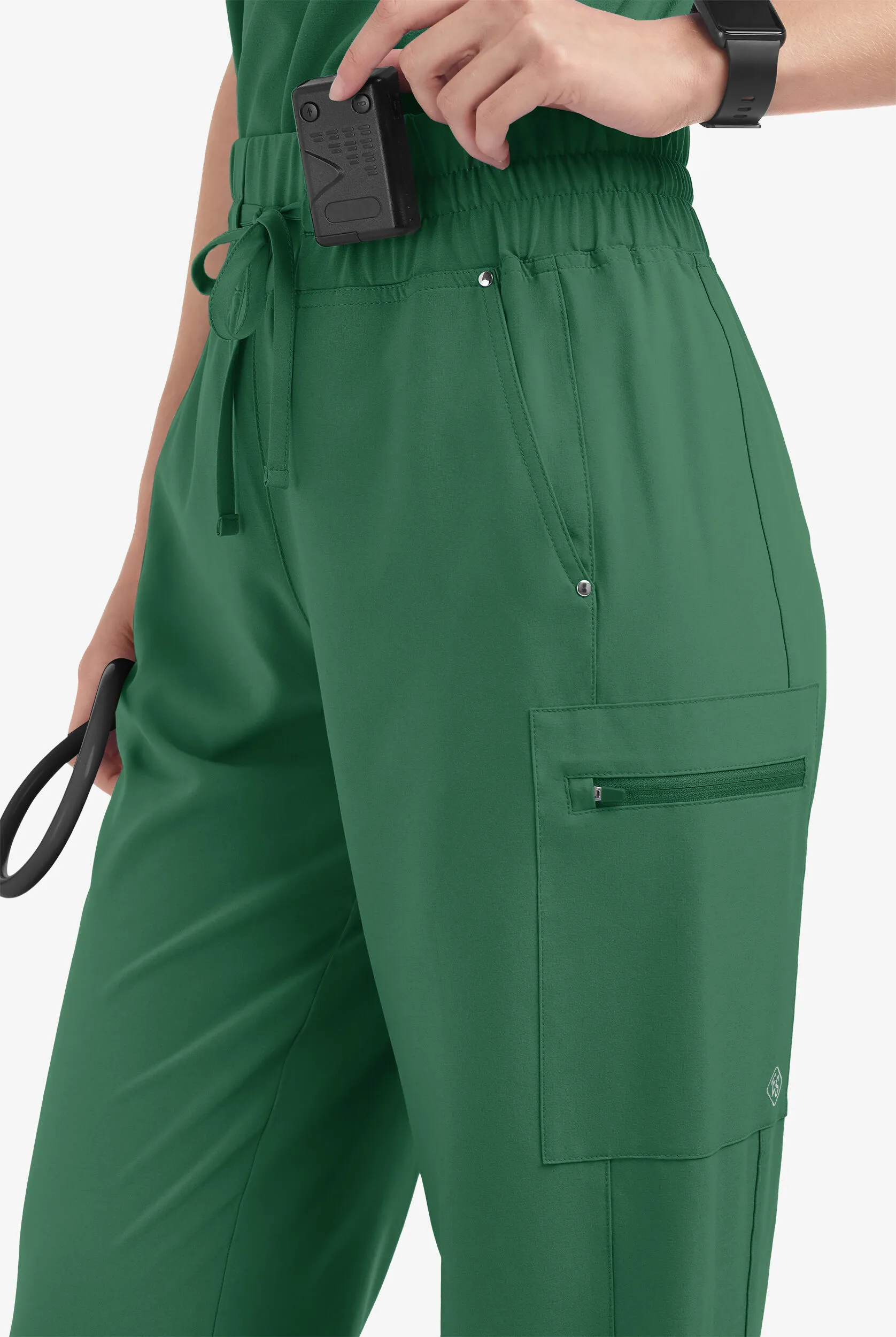 Easy STRETCH Ellie Women's 5-Pocket High Waisted Wide Leg Scrub Pants