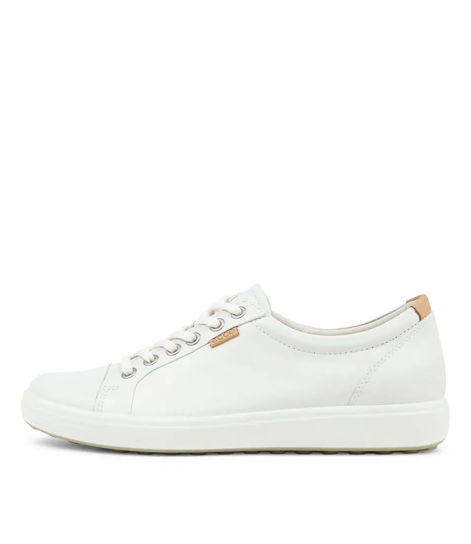 ECCO Soft 7 W White Leather Sneakers