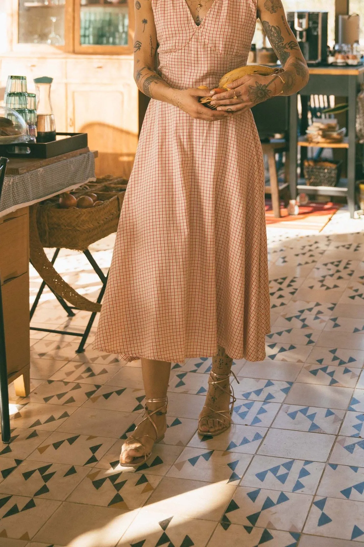 ECHINO DRESS - PLAID