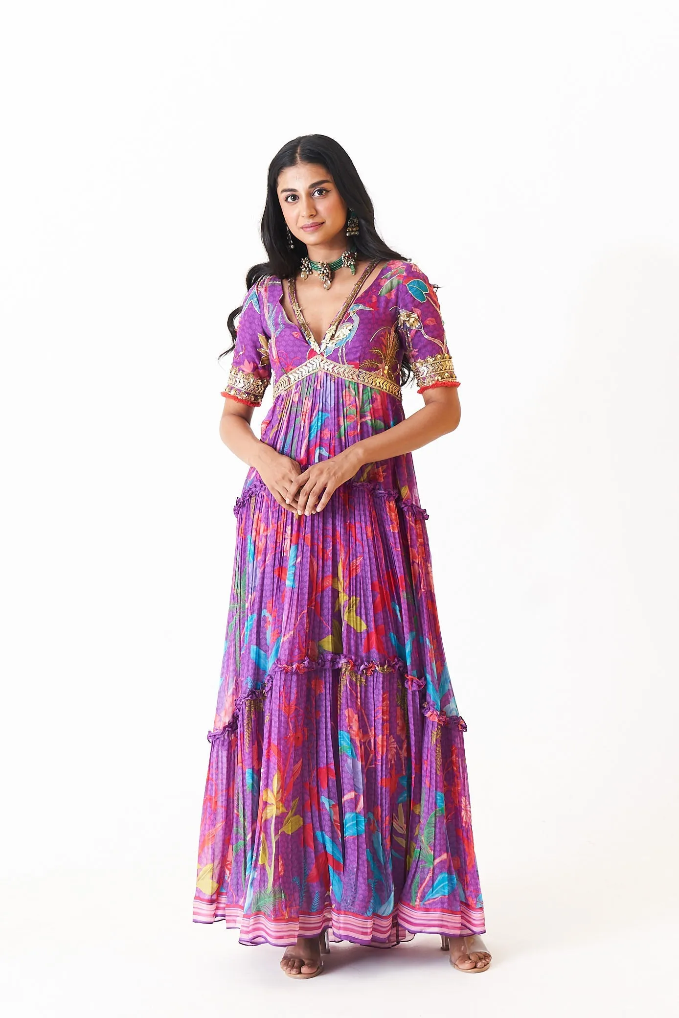 ELENA DRESS- PURPLE