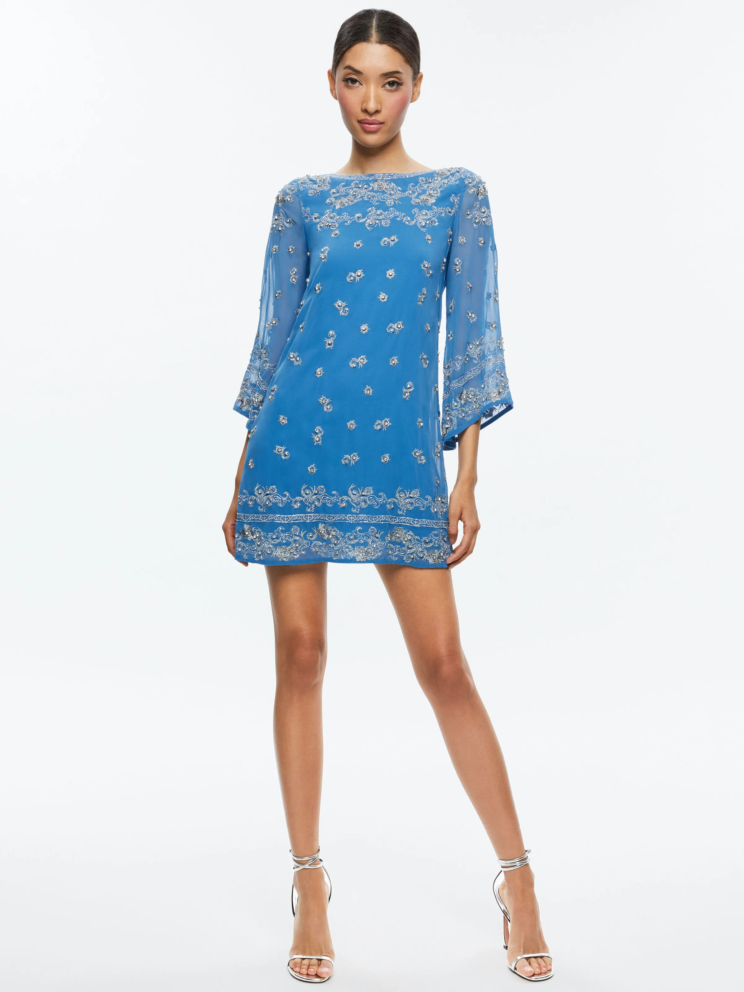 ELEONORA EMBELLISHED TUNIC DRESS