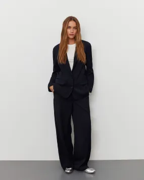 ELSIESW TROUSERS - Navy
