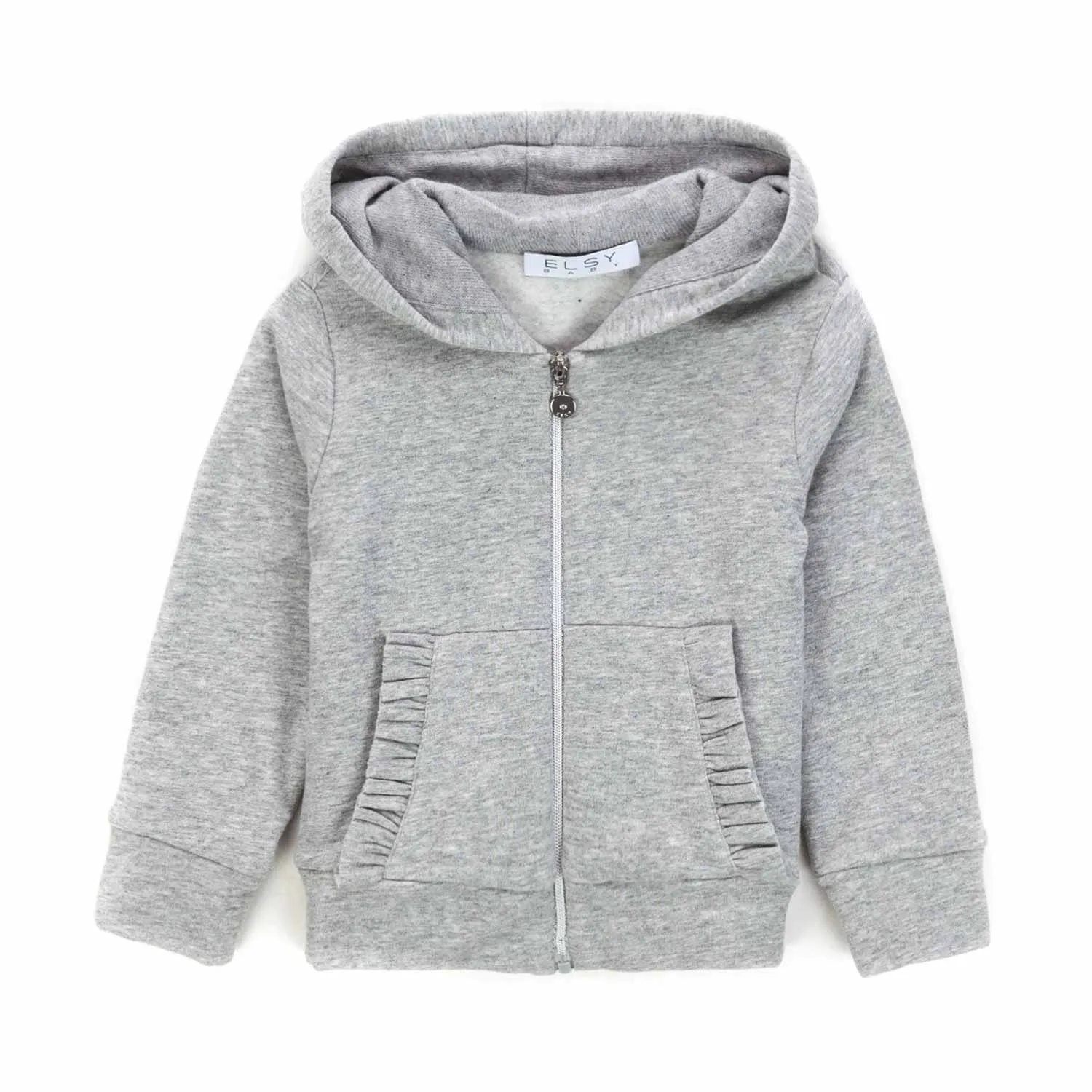 Elsy Grey Hoodie For Little Girls