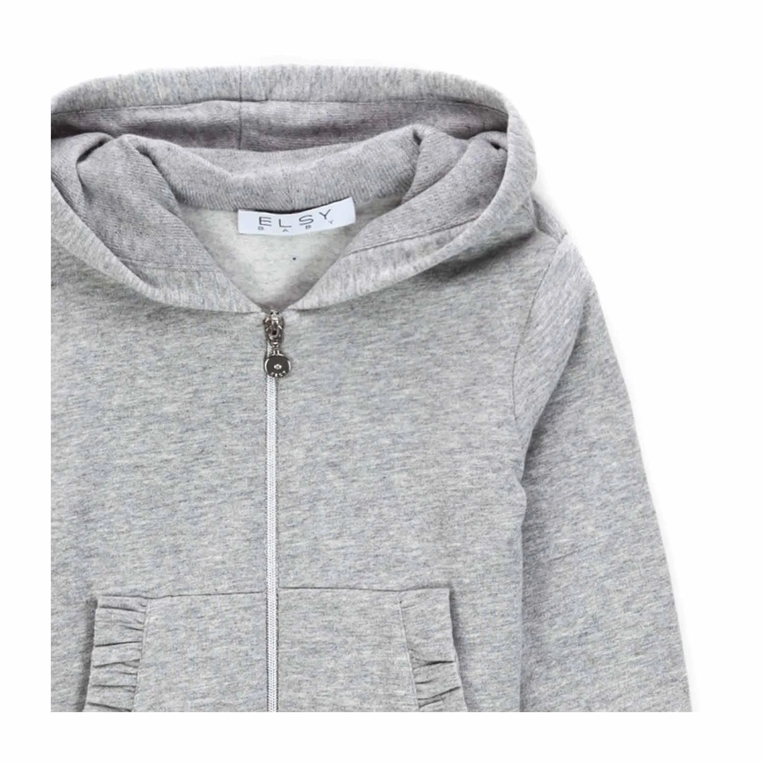 Elsy Grey Hoodie For Little Girls