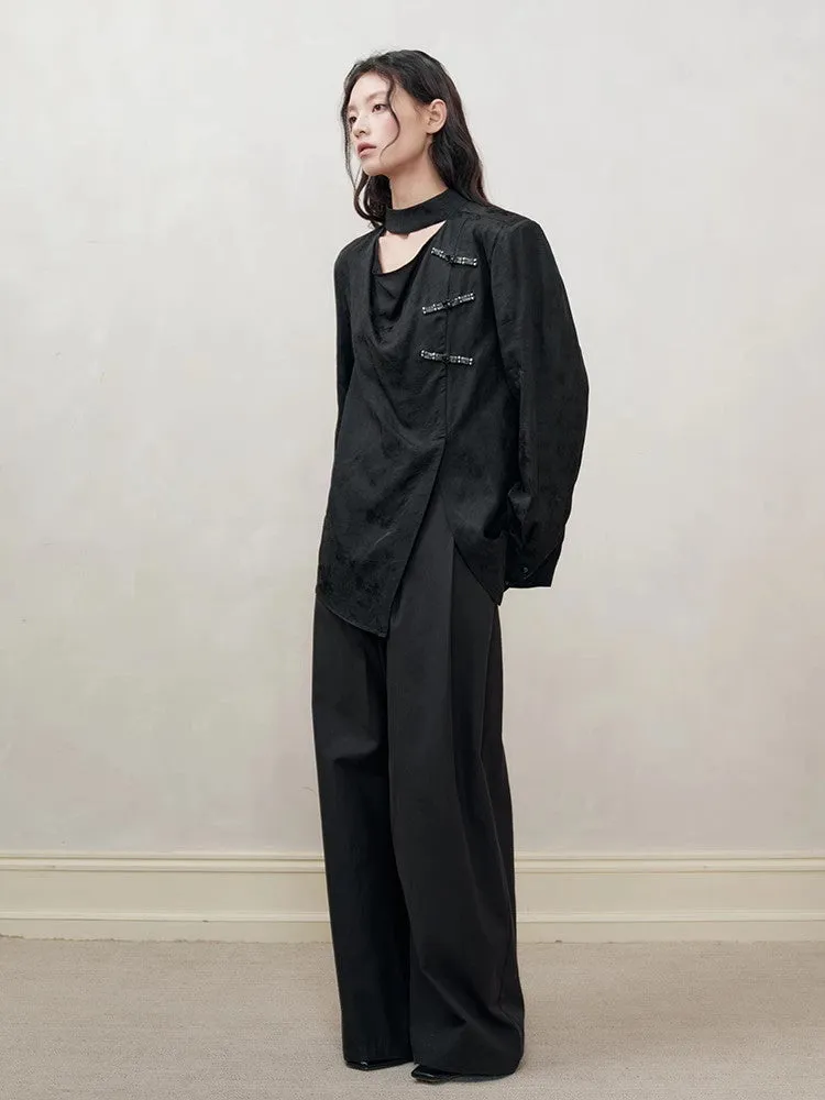 Embroidery Flower Mao-Collar China Jacket