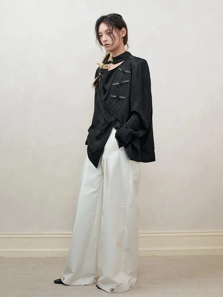 Embroidery Flower Mao-Collar China Jacket