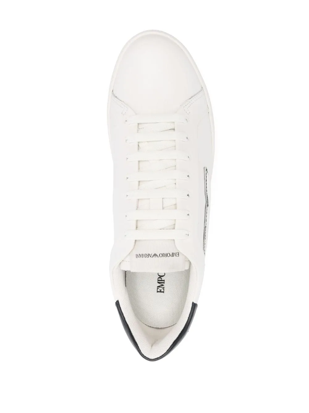 Emporio Armani    Emporio Armani Logo Leather Sneakers