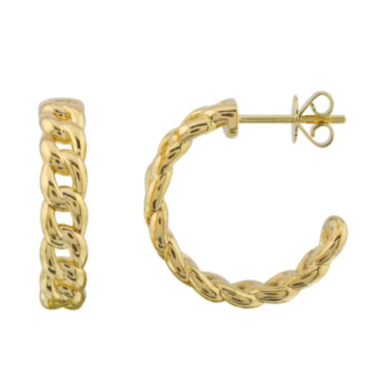 ERIN CUBAN LINK CHAIN HOOP EARRINGS