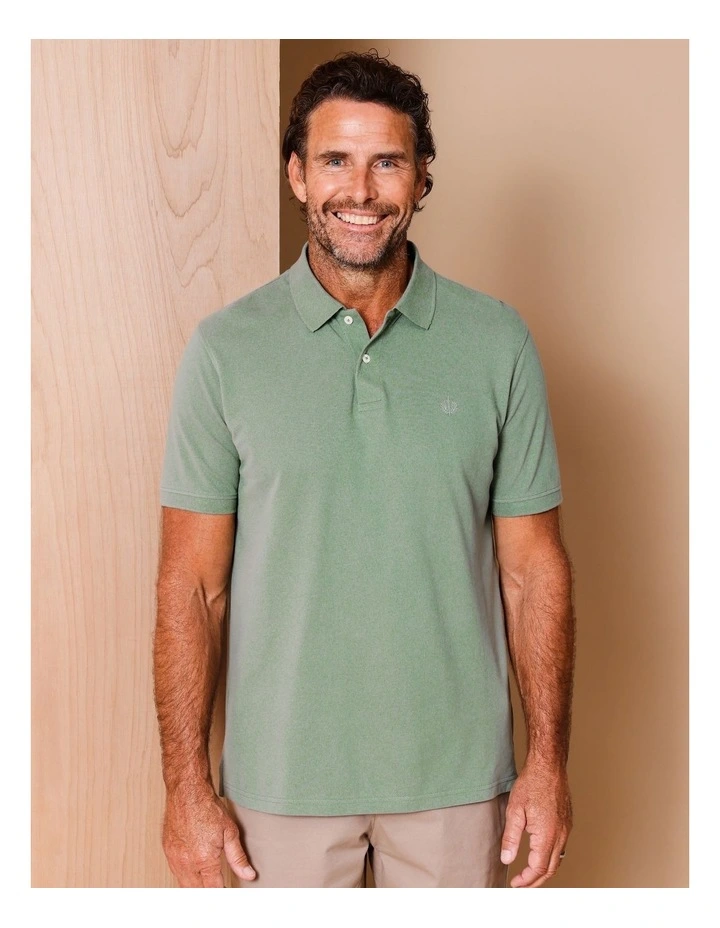 Essential Plain Polo in Sage