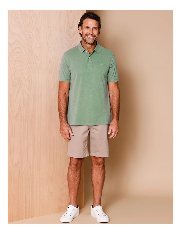 Essential Plain Polo in Sage