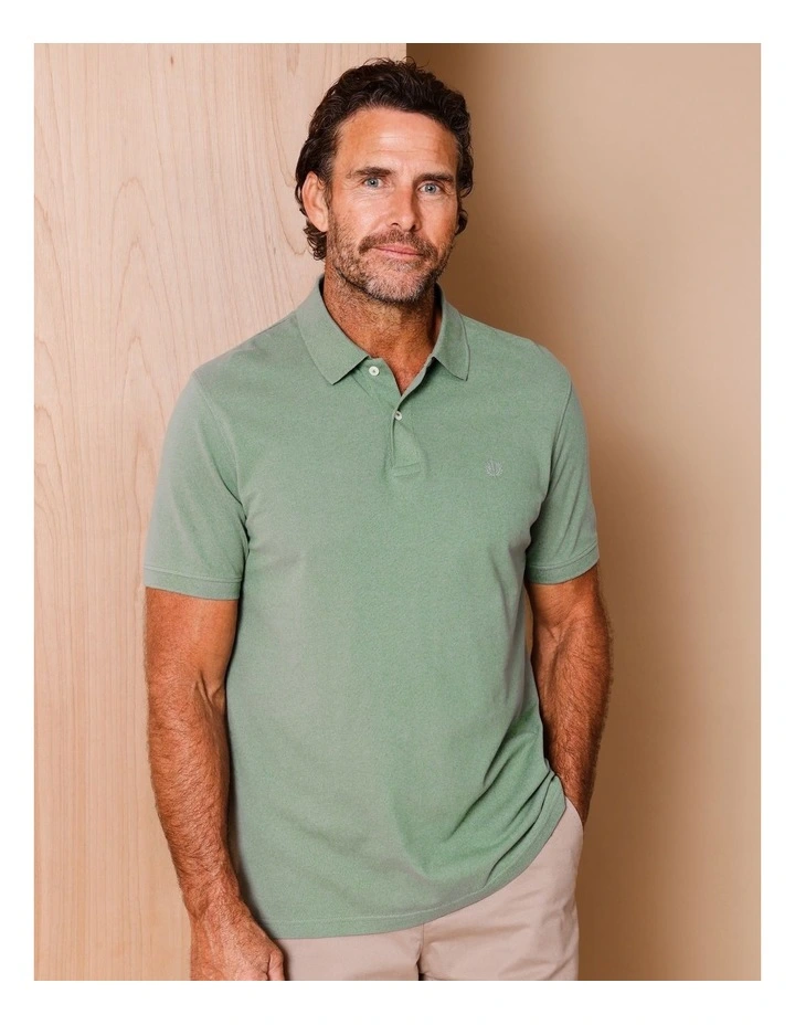 Essential Plain Polo in Sage