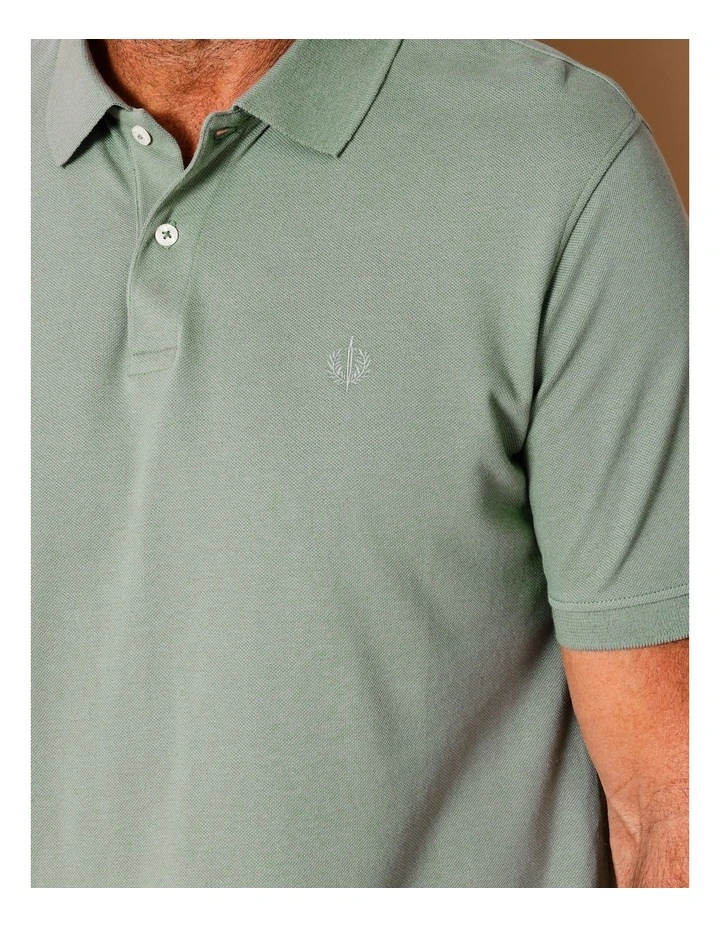 Essential Plain Polo in Sage