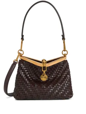 ETRO small woven Vela shoulder bag - Brown