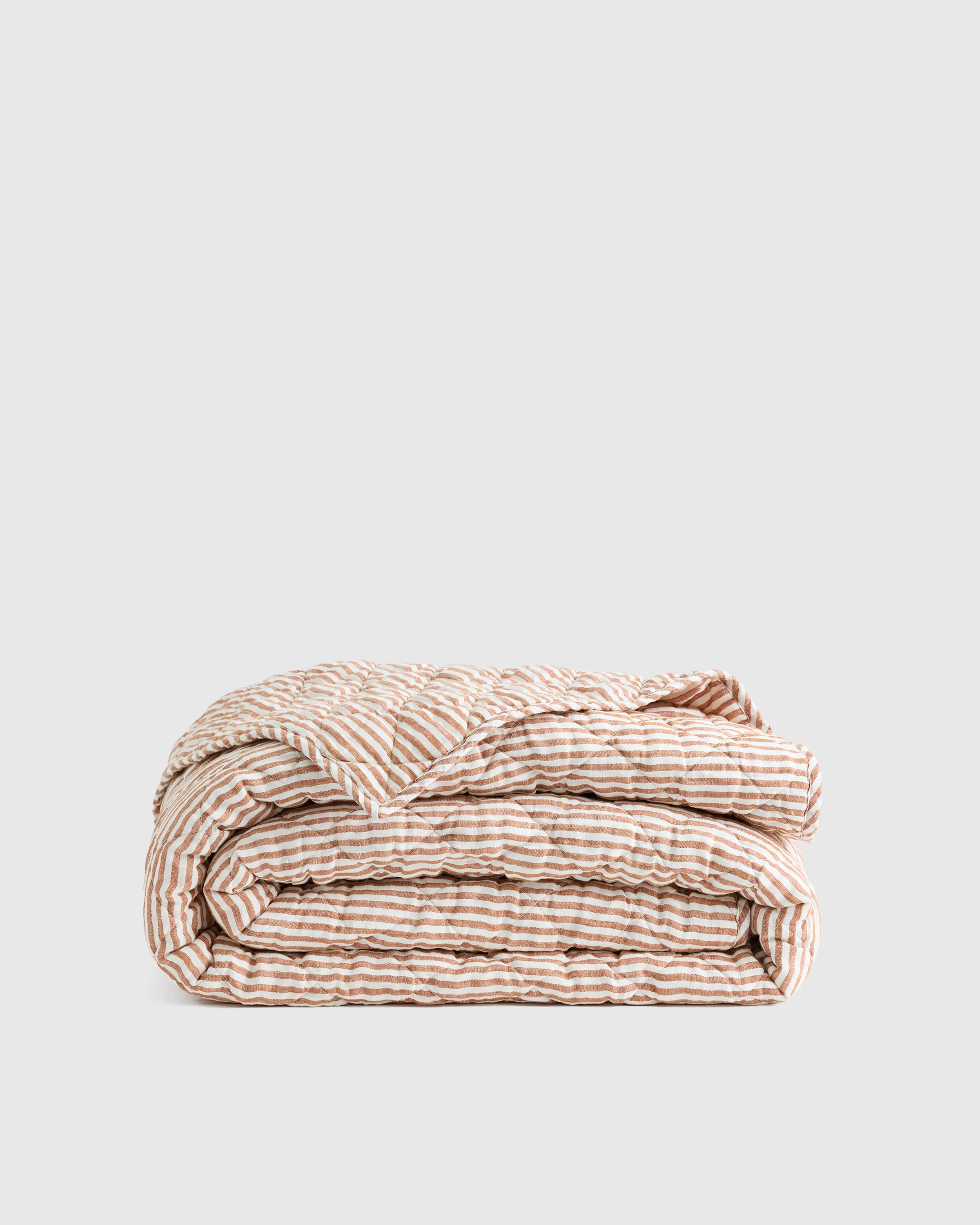 European Linen Stripe Quilt 