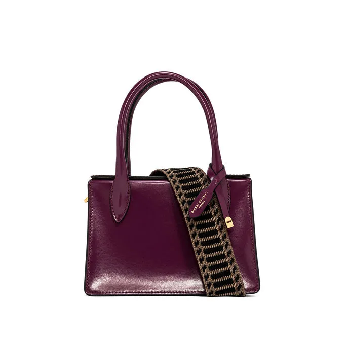 EVA SHINY LEATHER BAG Woman Grape