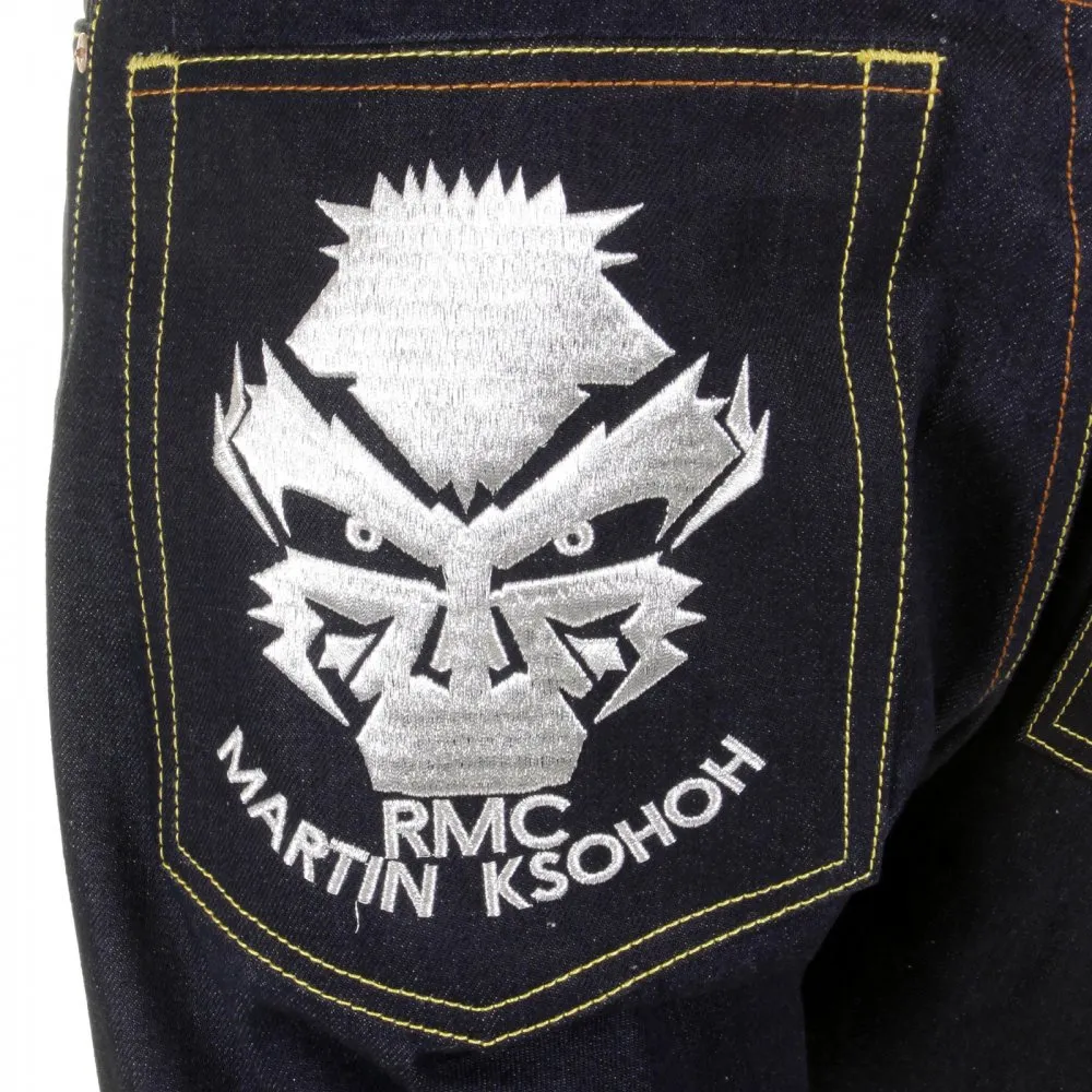 Exclusive Design Dark Indigo Slim Cut Raw Denim Jeans