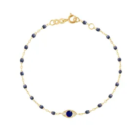 Eye Sparkle Diamond Bracelet, Midnight, Yellow Gold, 6.7