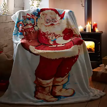 Father Christmas Fleece Throw by Kaleidoscope | Kaleidoscope