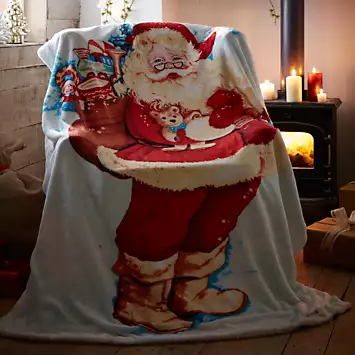 Father Christmas Fleece Throw by Kaleidoscope | Kaleidoscope