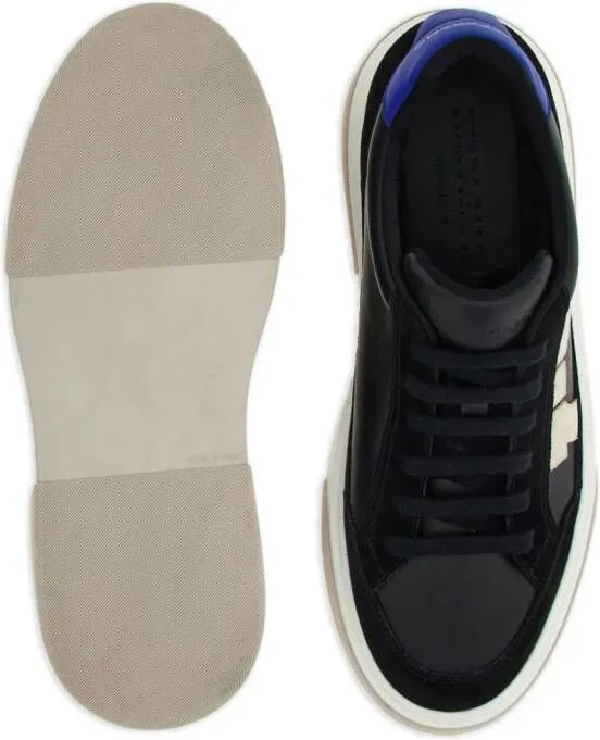 Ferragamo Gancini panelled leather sneakers Multicolour