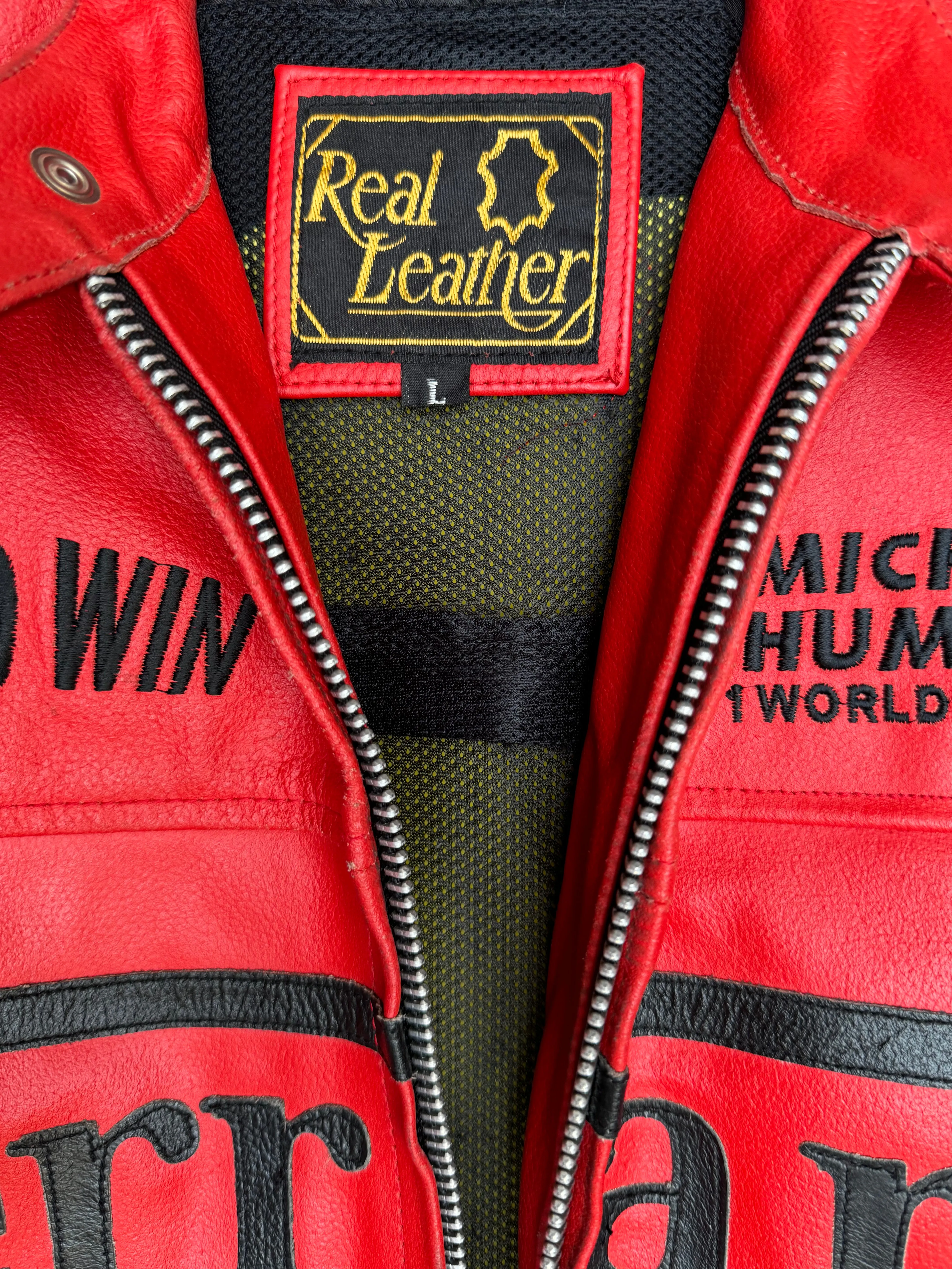 Ferrari Embroidered Leather Racing Jacket
