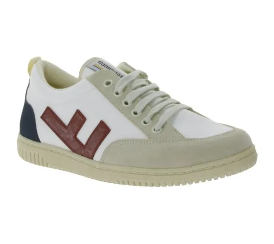 FLAMINGOS LIFE Roland V.3 sneakers casual da donna, scarpe da tutti i giorni SS21ROTRIIV bianco/blu scuro/rosso bordeaux