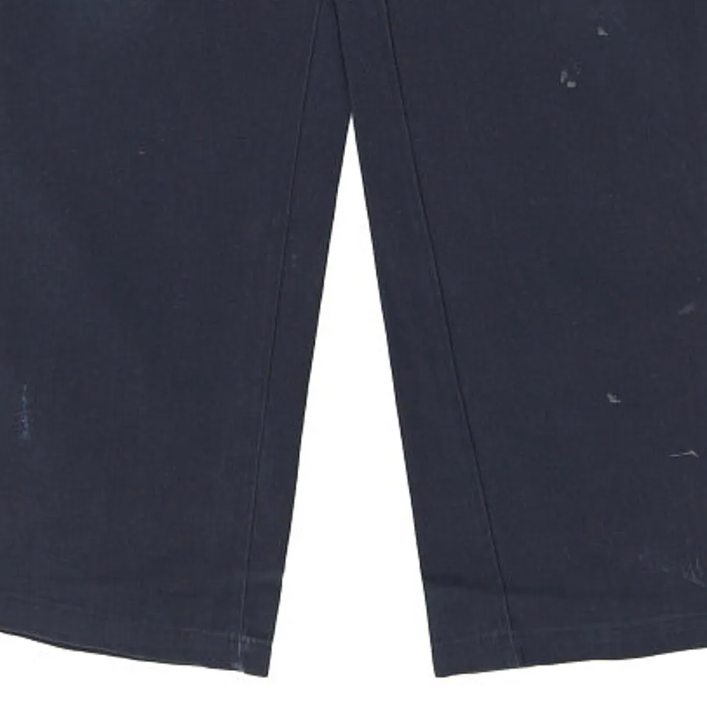 Flex Dickies Trousers - 32W 32L Navy Cotton Blend