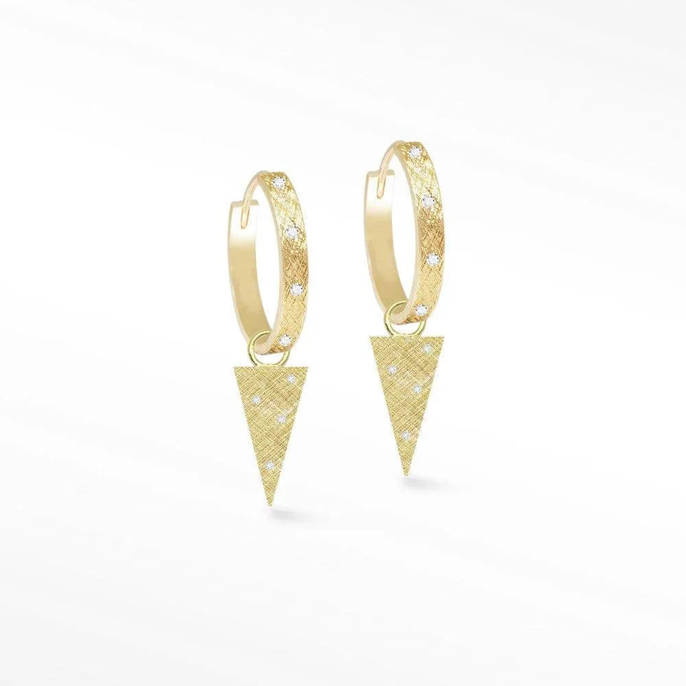 Florentine Dagger 18K Yellow Gold Convertible Earrings