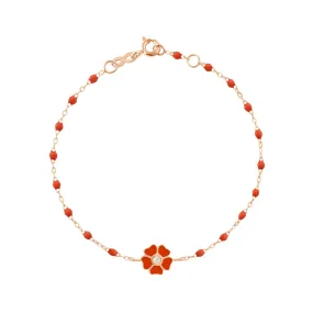 Flower Classic Gigi Coral diamond bracelet, Rose Gold, 6.7